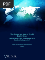 The Corporate Use of Credit Derivatives:: Will The Post-Crisis Environment Be A Catalyst For Expansion?