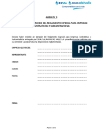 Anexo 3 - Comprobante de Recibo Del Reglamento Especial para Empresas Contratistas y Subcontratistas