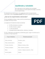 Alimentación Equilibrada y Saludable