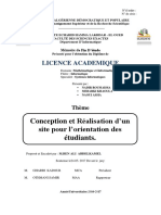 Conception Et Réalisation D'un Site Pour L'riention Des Étudiants