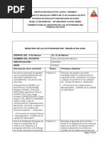 V Formato para Registro de Actividades de Trabajo en Casa