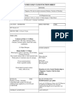 2020 Blank Golf Tournament Function Sheet