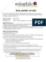 2021 Bloomingdale Civic Association Scholarship Flyer - Final