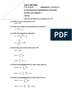 1.2 Ejercicios Distribución Probabilidades Continuas