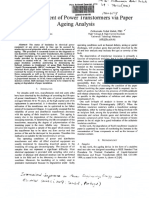 Life Assessment of Power Transtormers Via Paper Ageing Analysis