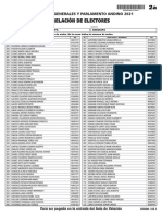 Relación de Electores 004900020103A : Elecciones Generales Y Parlamento Andino 2021