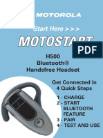 Start Here : H500 Bluetooth® Handsfree Headset