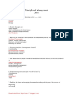 Principles of Management Unit 1: Control