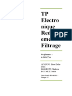 TP Electronique REDRESSEMENT FILTRAGE Par Armel Sitou Afanou