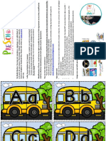 Prek School Bus Upper Lowercase