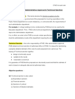 Difference Between Administrative Approval & Technical Sanction