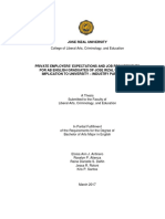 Private Employers' Expectations and Job Requirements For Ab English Graduates of Jose Rizal University Implication To University Industry Partnership