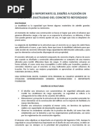 Porque Es Importante El Diseño A Flexión en Vigas y La Ductilidad Del Concreto Reforzado