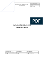 Evaluacion de Proveedores