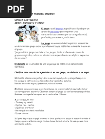 Jerga, Dialecto y Argot