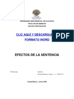 EFECTOS de LA SENTENCIA