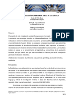 Uso de La Evaluación Formativa en Temas de Estadística