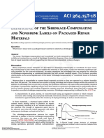 364.15t 18 Technote Significance of The Shrinkage Compensating and Nonshrink Labels On Packaged Repair Materials