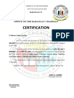 Certificate of Common Law