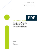 Remotewatch Release Notes: I/A Series System