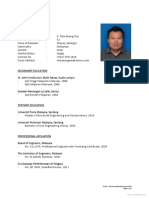 Curriculum Vitae: CV of Ir. Chai Seong Wai (Jobstreet 2020) Page 1 of 6