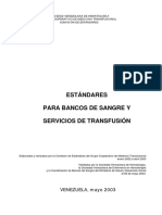 Estandares para Banco de Sangre y Servicios de Transfusion