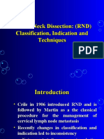 Radical Neck Dissection: (RND) Classification, Indication and Techniques