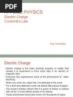 Applied Physics: Electric Charge Coulomb's Law