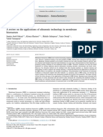 A Review On The Applications of Ultrasonic Technology in Membrane Bioreactors