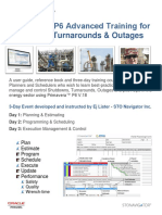 Primavera™ P6 Advanced Training For Shutdowns, Turnarounds & Outages