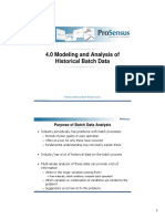 4.0 Modeling - Analysis of Historical Batch Data