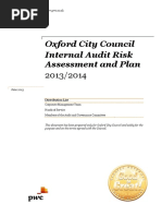 Internal Audit Risk Assessment and Plan - Oxford City Council