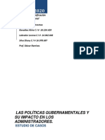 Las Políticas Gubernamentales y Su Impacto en Los Administradores