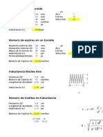 Calculo de Bobinas en Ferritas