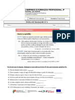 FICHA de TRABALHO #6 - Facto e Opinião - Tipos e Formas de Frase