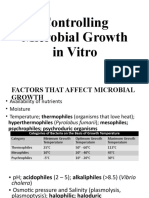 Controlling Microbial Growth in Vitro