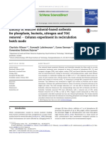 Efficacy of Reactive Mineral-Based Sorbents For Phosphate, Bacteria, Nitrogen and TOC Removal e Column Experiment in Recirculation Batch Mode