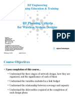 RF Planning Criteria For Wireless System Designs: RF Engineering Continuing Education & Training