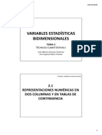 TEMA 2. Variables Bidimensionales