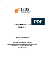 Student Handbook: October 2014 Enrollment