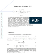 Search For Primes of The Form M + 1: Marek Wolf