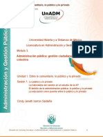 Universidad Abierta y A Distancia de México. Licenciatura en Administración y Gestión Pública. Módulo 3