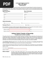 Kansas Vehicle Bill of Sale Form TR 312