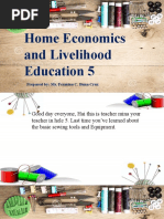 Home Economics and Livelihood Education 5: Prepared By: Ms. Fermina C. Buna Cruz