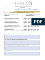 Training Effectiveness Evaluation Form