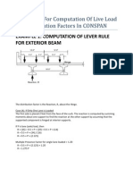 Lever Rule For Computation of Live Load Distribution Factors in CONSPAN