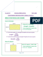 Class 6 Maths Notes (Mensuration)