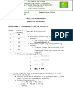 Name Course & Year: BSMA-2 Date: Module 6: Forecasting (Exercise Problems)