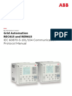 RER615 IEC 60870-5-101 - 104 Communication Protocol Manual