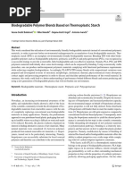 Biodegradable Polymer Blends Based On Thermoplastic Starch